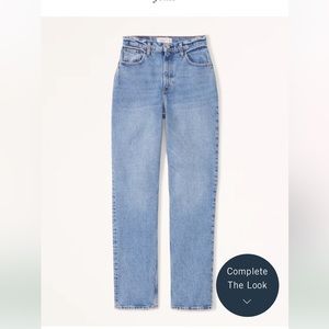 Abercrombie Curve Love Ultra High Rise 90s Straight Jean